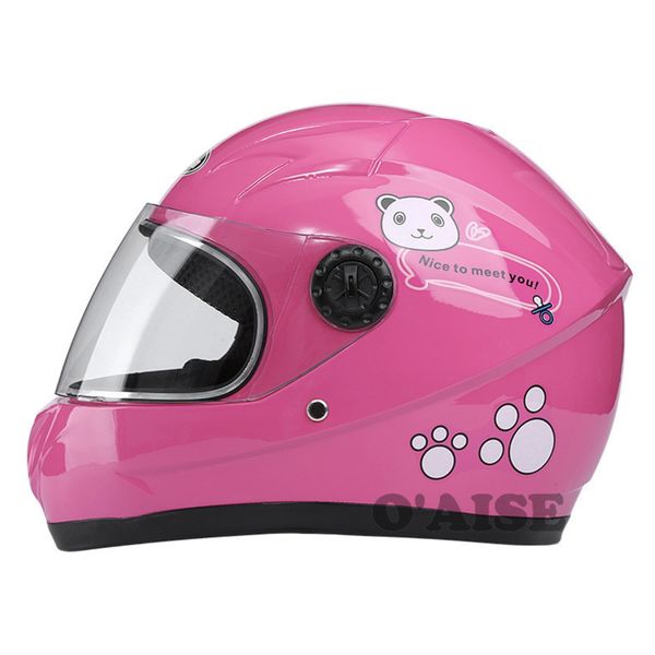 

cute children full face helmet with cartoon pattern and removal neck gaiter tk39