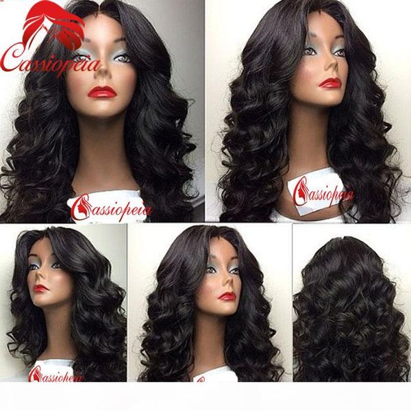 

8a malaysian deep wave full lace human hair wigs with baby hair glueless lace front virgin hair wigs for black women, Black;brown