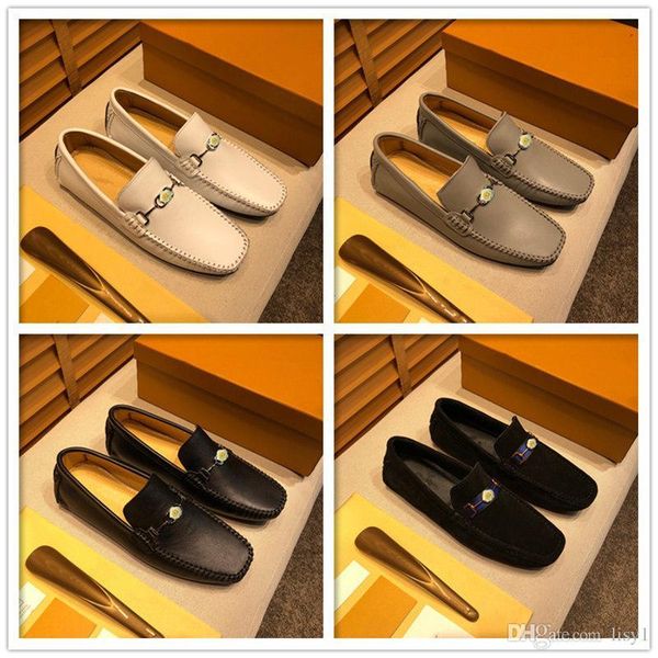 

c3 2020 men's shoes genuine leather casual shoes men lightweight breathable loafers men comfortable soft bottom brown size 46 22, Black