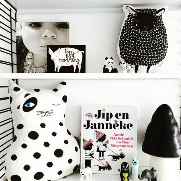 

северный стиль сумасшедший кошка вязание подушки подушки детская комната украшения детский коттедж подушка дома ремесло украшения 31x30cm jl