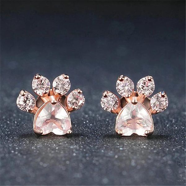 

girls stud earrings cute dog for women girls stud earrings animal rose gold cat dog j55, Golden;silver