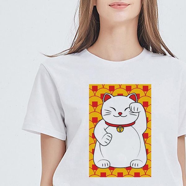 

plutus cat art printing female t shirt harajuku funny short sleeve t shirts women hip hop gym oversize female tshirt, White