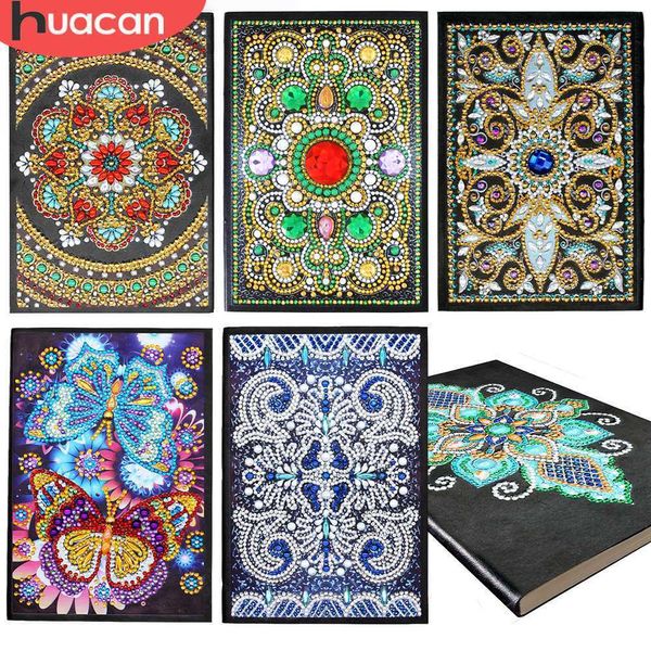 Huacan diamante pintura notebooks especial em forma de recém-chegados diário livro diamante bordado venda a5 mosaico pintura presente 201202