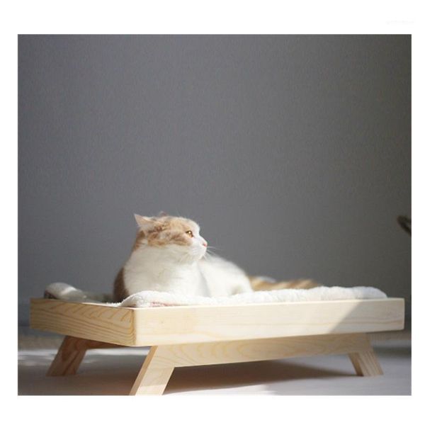 

cat beds & furniture wooden bed, litter, solid wood scratch board, pad, universal in all seasons1
