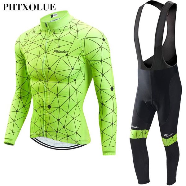 

racing sets phtxolue men winter thermal fleece cycling clothing bike kit jersey set bicycle jerseys mtb wear, Black;blue