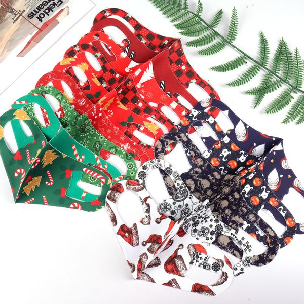 

2021 christmas halloween facemask adults children printing designers face masks reusable washable breathable mouth-muffle e92804