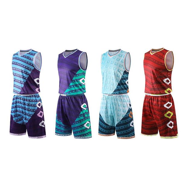 

basketball jerseys shorts college basketball wear youth uniform set university student training active wear cus wmtgli, Black