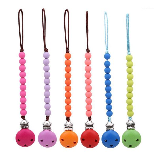 

pacifiers# wooden pacifier clips non-toxic soother baby holder teething toy attache sucette dummy clip1