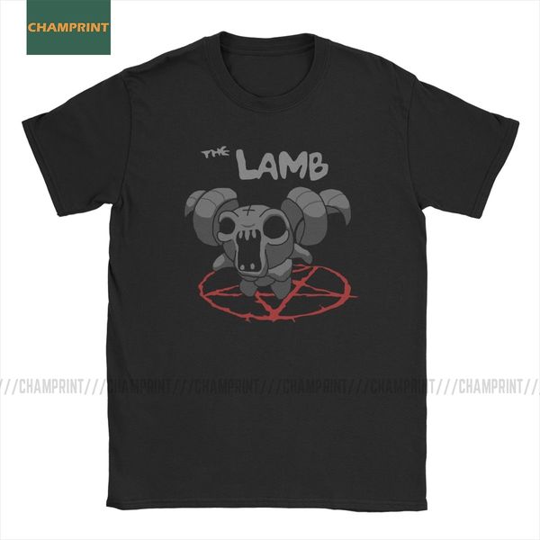 

men binding of isaac the lamb vintage pure short sleeve rebirth game lamb azazel demon sport hooded sweatshirt hoodie men t shirt