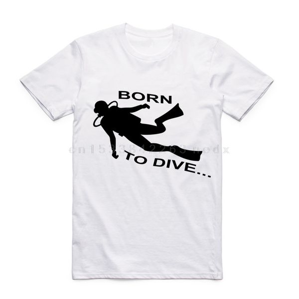 

new fashion men print born to dive forced to work funny short sleeves summer cool casual hoodie designers t shirts sweatshirt