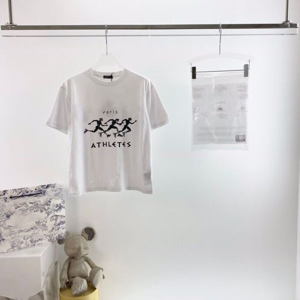 

2021 early spring new fashion short sleeve letter print logo pattern women's men's t-shirt student casual loose short sleeve s1, White;black