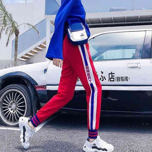 

sports jogging pants women high waist pocket loose running pants women gym quick dry fitness training trousers female, Black;white