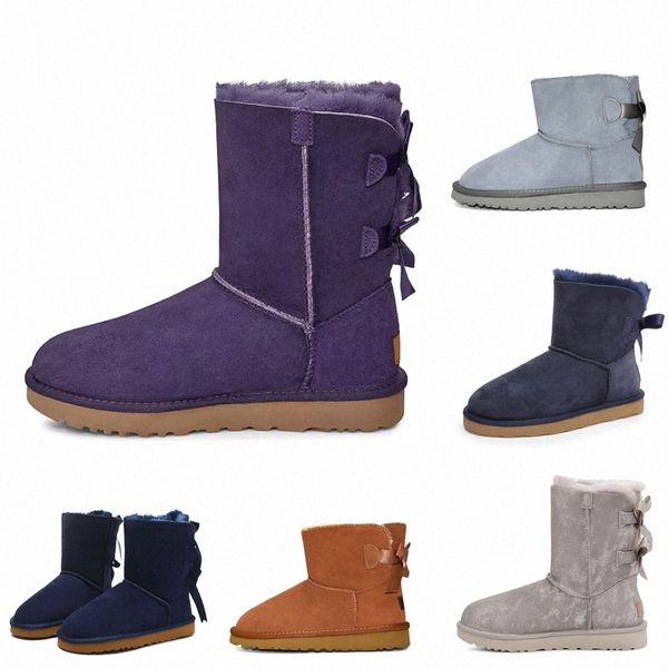 

2021 australia wgg womens uggs ugg ugglis bowknot classic tall half women boots shoes takato snow winter 3 89js#, Black
