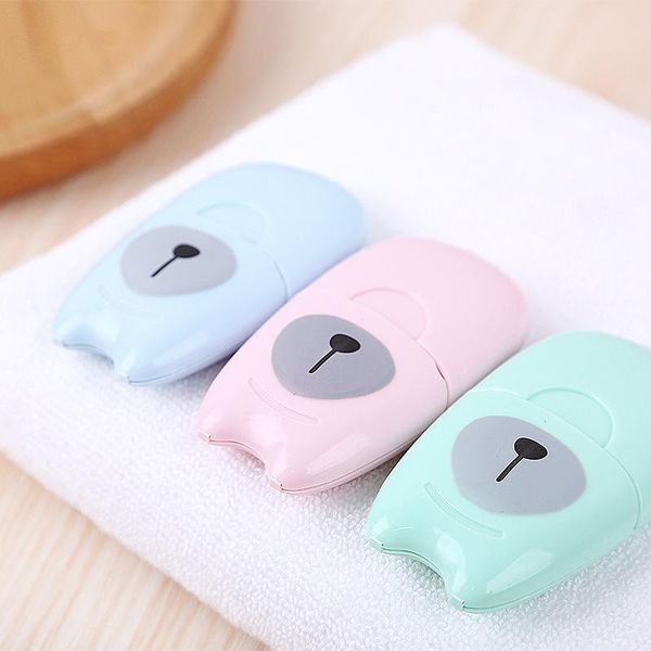 

portable outdoor travel soap paper washing hand bath clean scented slice sheets disposable boxes soap mini paper soap