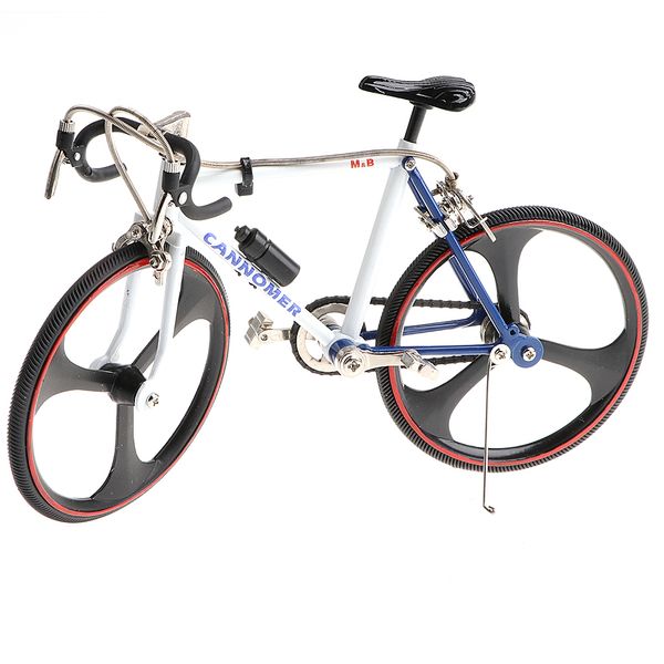 

1:10 scale metal decorative bicycle model racing bike coffee bar decor - blue white