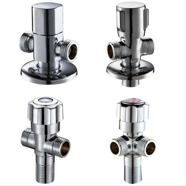 

G1/2*1/2 Brass Double Outlet Angle Valve Three-way Valve One Into Two Dual-purpose Multi-function 90 Degree Angle