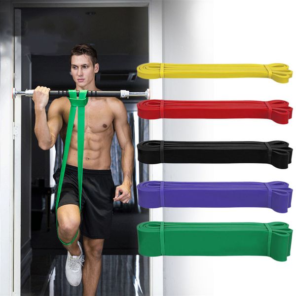 

5 colors yoga resistance rubber bands indoor outdoor fitness equipment 6.4mm - 45mm pilates sport training pull up assist bands