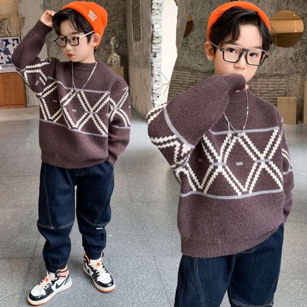 

sweater 2020 new pullover children's boys' loose t-shirt, Blue