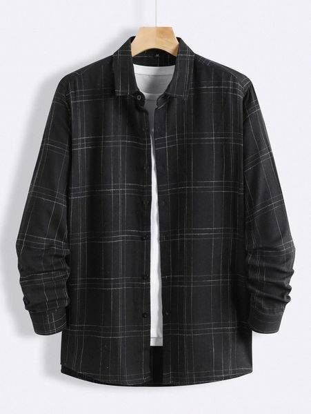

men plaid button up shirt without tee i6o5#, White;black
