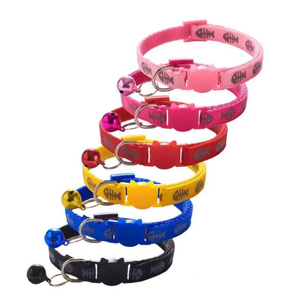 

cat collars & leads colar for cats collier chat dog collar reflective kat halsband kitten with bell breakaway fashion adjustable