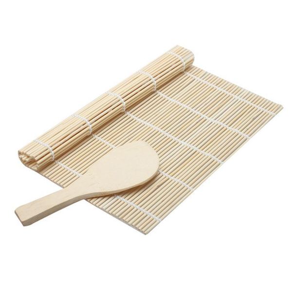 

sushi roller tool non-stick handle bamboo sushi tools with rice spoon maker perfect cooking roll tools kitchen acc jlleoy