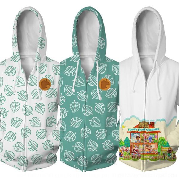 

teiof animalcrossing hooded polyester health hooded cloth collection animal senyou association animalcrossing printed polyester health cloth, Black
