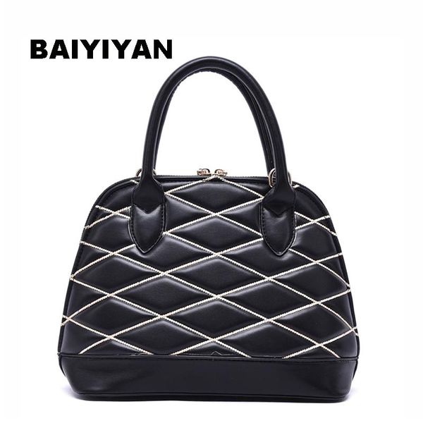 

new fashion vintage plaid women tote bag pu leather handbag messenger bag shell diamond lattice shoulder