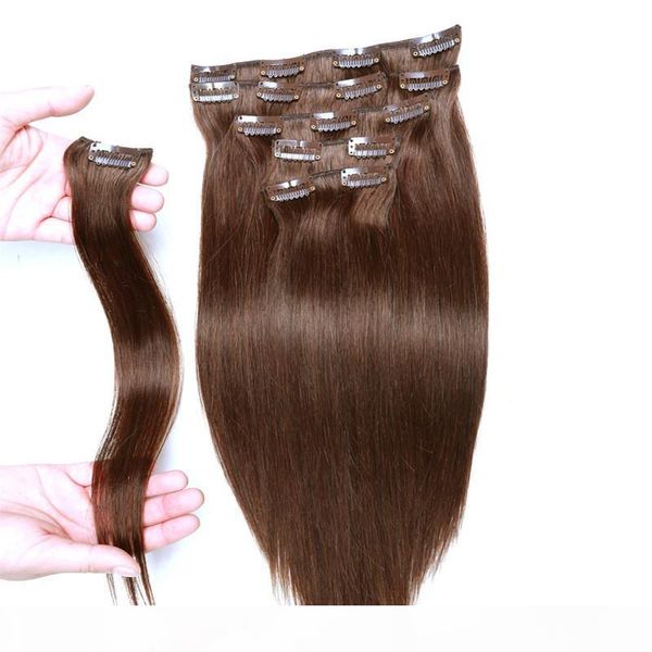 

clip in human hair extensions brazilian virgin hair 70-160g different color clip in brazilian hair extensions, Black
