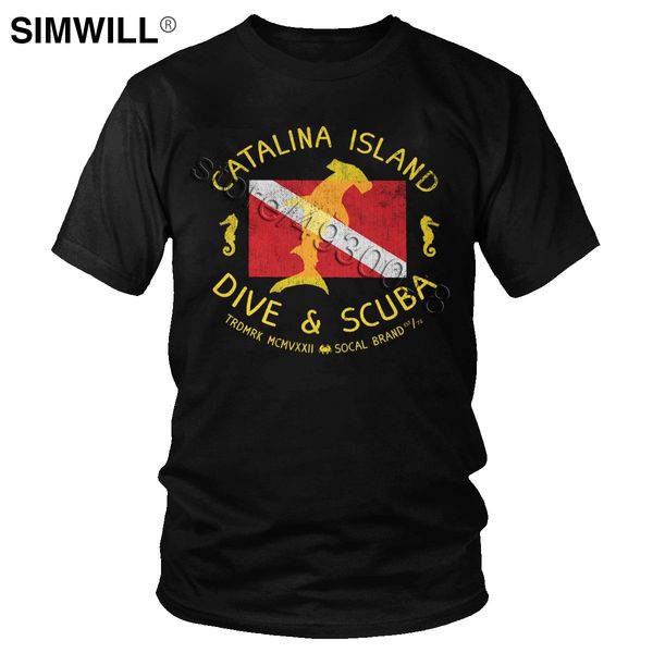 

sport men's summer catalina island dive and scuba tee short sleeve diving t shirt for diver gift casual tshirt gift idea clothing