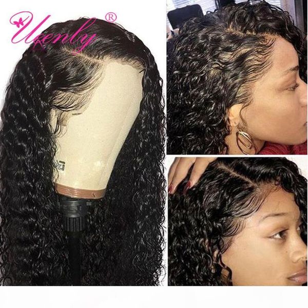 

4x4 5x5 6x6 closure wig brazilian deep wave lace front human hair wigs pre plucked with baby hair remy lace closure wigs, Black;brown