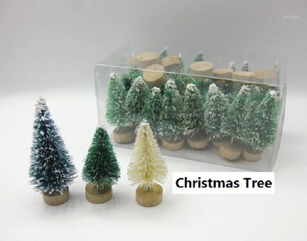 

pvc boxed small christmas tree gift blue green white gold tasong mini christmas tree deskdecoration bag1