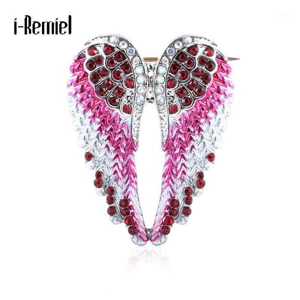 

elegant women's jewelry angel wing brooches pins scarf holders crystal rhinestone enamel fashion women accessories small gifts1, Gray