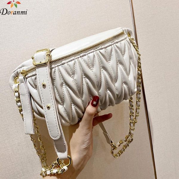 

doranmi quality fanny pack women's waist bags 2020 designed striped waist pack female solid crossbody nerka bg950