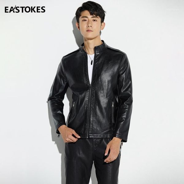 

2020 autumn winter men's leather coat korean slim fit leather jackets plus size m-5xl man casual pu coat jacket1, Black