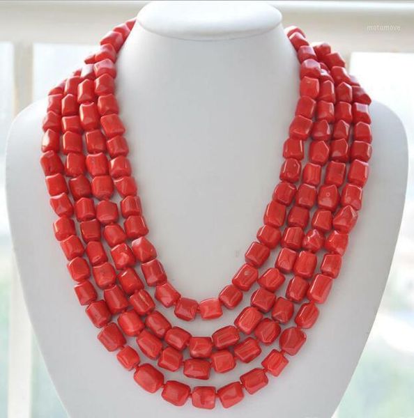 

chains long 70inch 12-18mm massive red coral necklace1, Silver