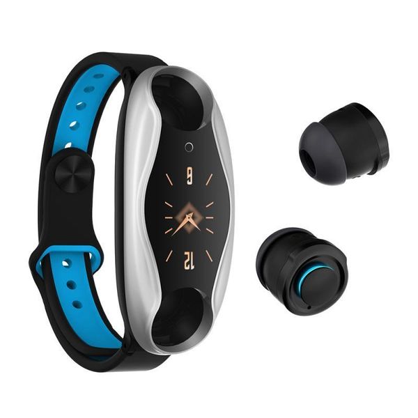 

t90 ai with bluetooth 5.0 earphone heart rate monitor smart bracelet long standby sport watch