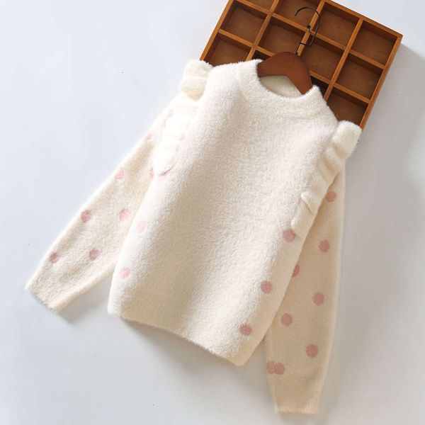 

sle girls' sweater mink cashmere foreign 2020 new autumn and winter pullover children's undershirt, Blue