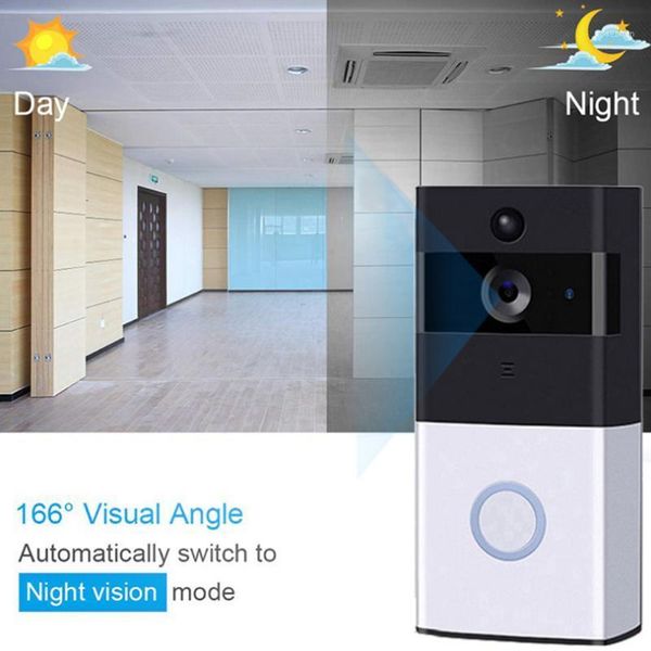 

newly ring video doorbell 720p hd video improved motion detection 4-second previews easy installation cla881