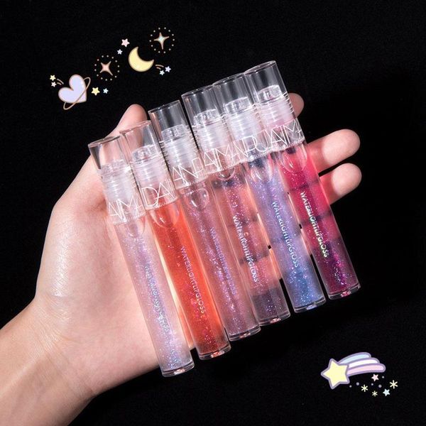 

6 colors mirror water gloss lip liquid glaze glass transparent lip gloss moisturizing plumping natural women cosmetic