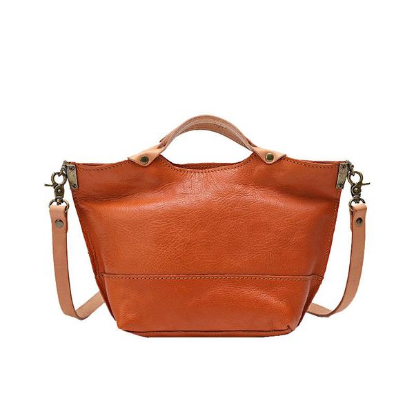 

eco-friendly genuine vegetable tanned leather zipper closure women's small clutch purse female handbag lady single shoulder bag