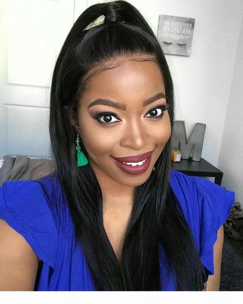 

360 lace frontal wig hd lace wigs lace front human hair wigs brazilian body wave straight wig for black women human hair, Black;brown