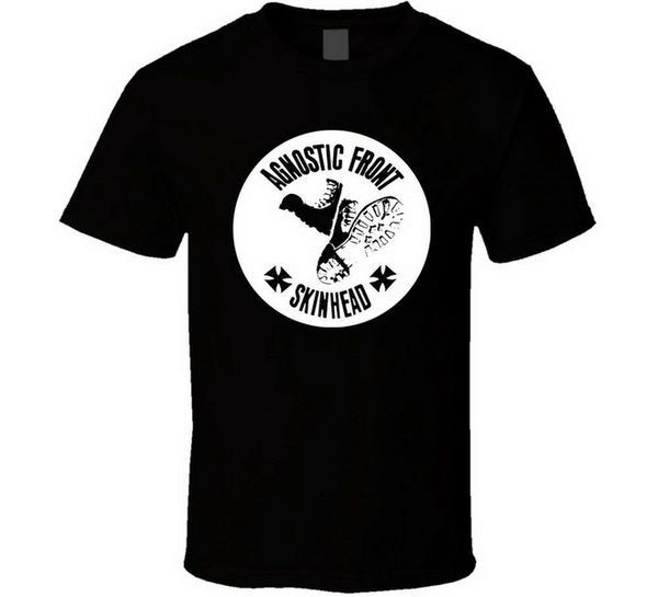 

agnostic front skinhead design logo shirt black white tshirt men's customize tee shirt sport hooded sweatshirt hoodie