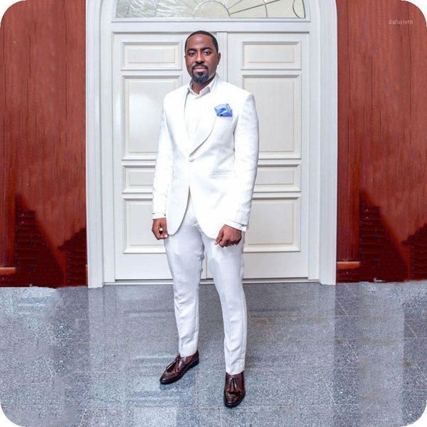 

custom made white mens suits wedding groom plus size slim fit man tuxedos bridegroom suit big shawl lapel costume homme 2piece1, White;black