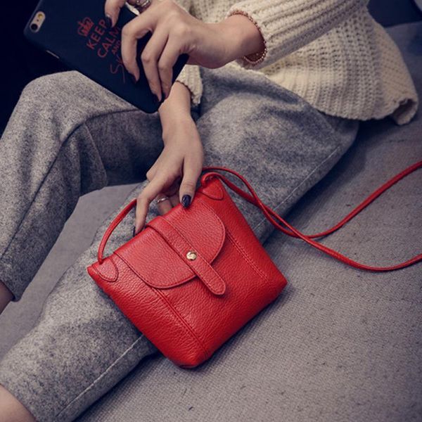 

usoul vintage women small handbag pu leather flap style crossbody bags hipster lady shoulder bag messenger bag girls handbag red