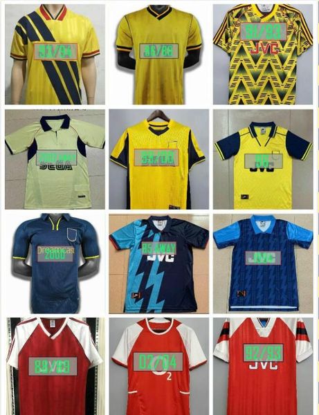 

2000 henry bergkamp ljungberg retro soccer jersey 00 pires cole wiltord gilberto vintage classic football shirt, Black;yellow