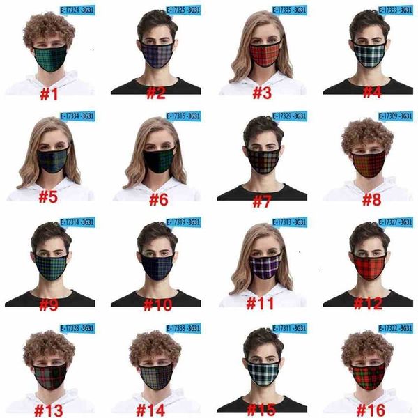 

for plaid face fashion kids 3d ice silk dustproof mouth windproof washable reusable protective designer mask cyz2613