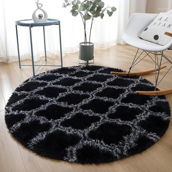 

carpets plush round carpet study room living coffee table bedroom rug child crawling thick soft skin-friendly non-odor rug1