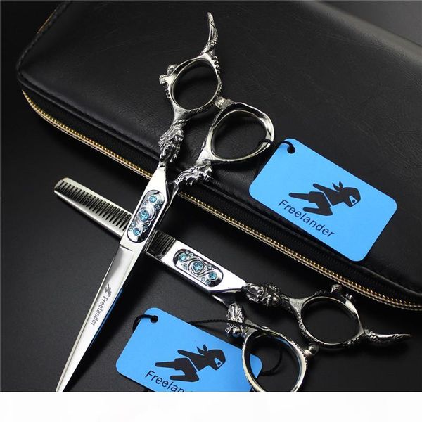 

6 inch professional hair scissors set ,straight & thinning scissors set, barber shears 4 style