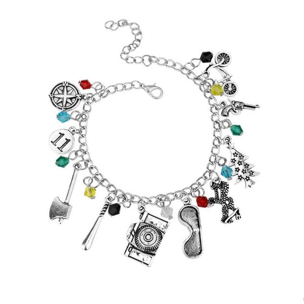 

wholesale- fandom charm bracelet eleven dustin demogor qyliea bdedome, Golden;silver