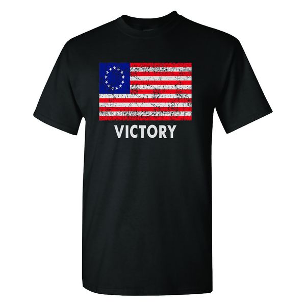 

betsy ross american flag victory on a black tee t shirt t-shirt style round sport hooded sweatshirt hoodie